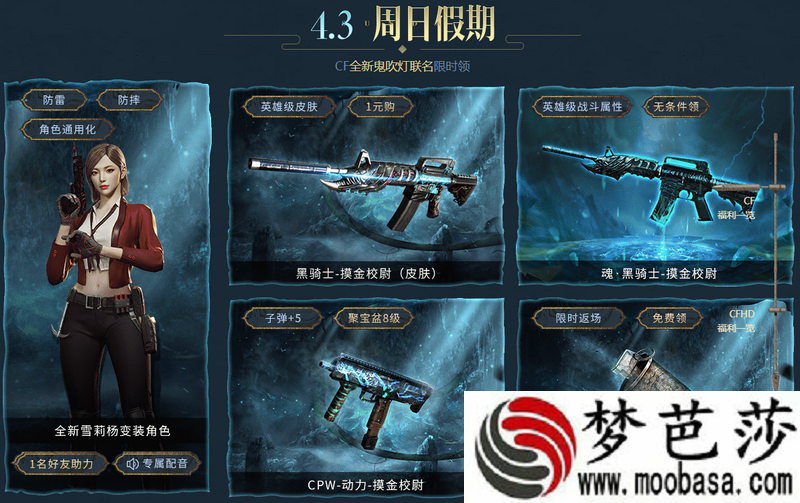 cf全新雪莉杨变装角色属性介绍