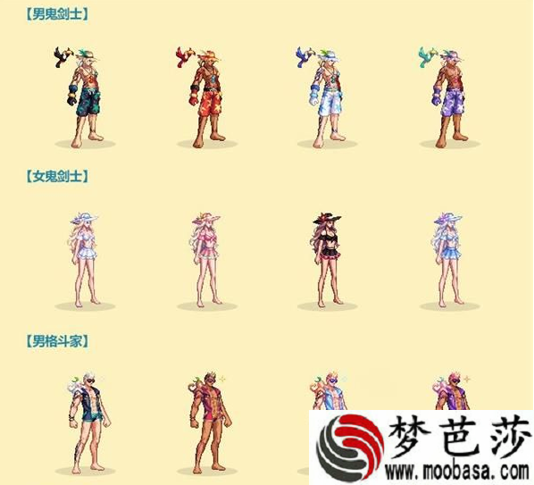 dnf绚丽晴夏装扮套装属性